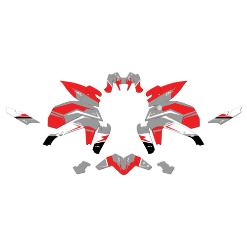 yamaha mt09 graphics kit 2021-2023 prestige series red