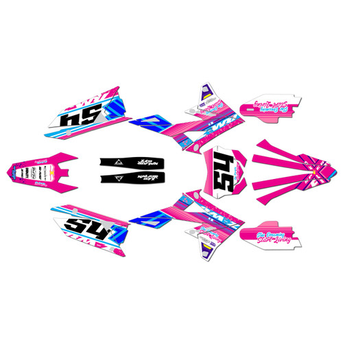 suzuki rmz450 graphics kit 2018-2026 split series pink