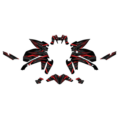 yamaha mt09 graphics kit 2021-2023 prime series red