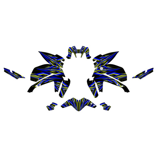 yamaha mt09 graphics kit 2021-2023 prime series yellow