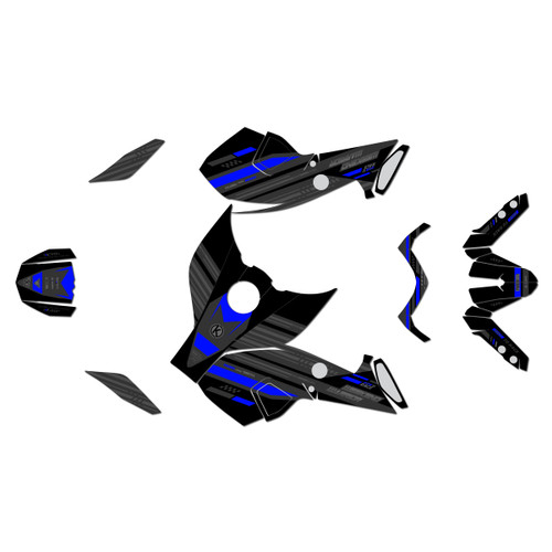 yamaha mt09 graphics kit 2013-2016 warrior series blue