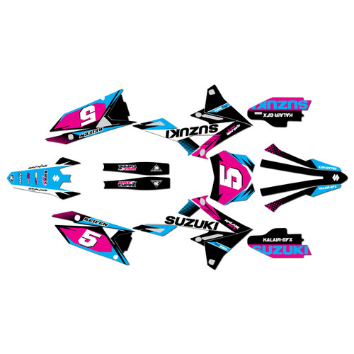suzuki rmz250 graphics kit 2019-2026 turbo series magenta