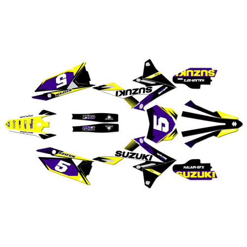 suzuki rmz450 graphics kit 2018-2026 turbo series purple