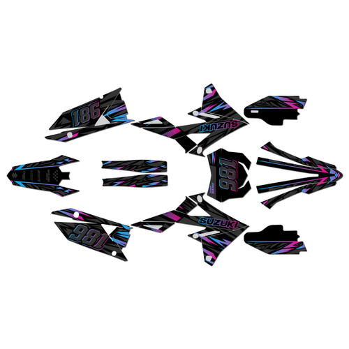suzuki rmz250 graphics kit 2019-2026 twitch series magenta