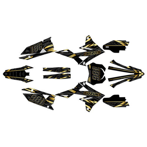 suzuki rmz250 graphics kit 2019-2026 twitch series gold