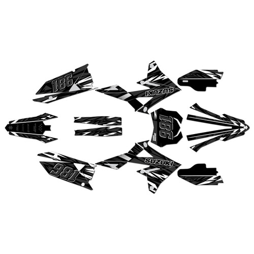suzuki rmz250 graphics kit 2019-2026 twitch series white