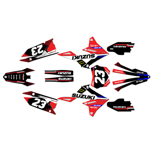suzuki rmz450 graphics kit 2018-2026 viper series red