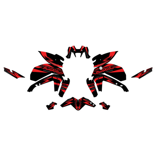 yamaha mt09 graphics kit 2021-2023 rugged series red