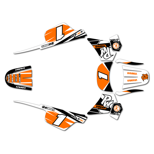 yamaha pw50 graphics kit all years blazing series orange
