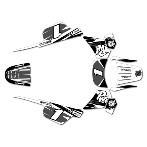 yamaha pw50 graphics kit all years blazing series white