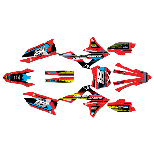 suzuki rmz250 graphics kit 2019-2026 warrior series red