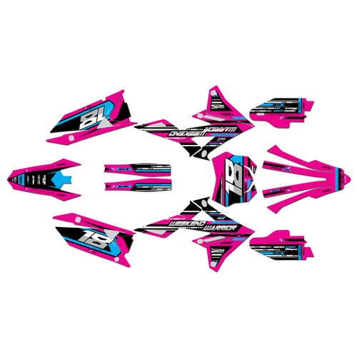 suzuki rmz250 graphics kit 2019-2026 warrior series magenta