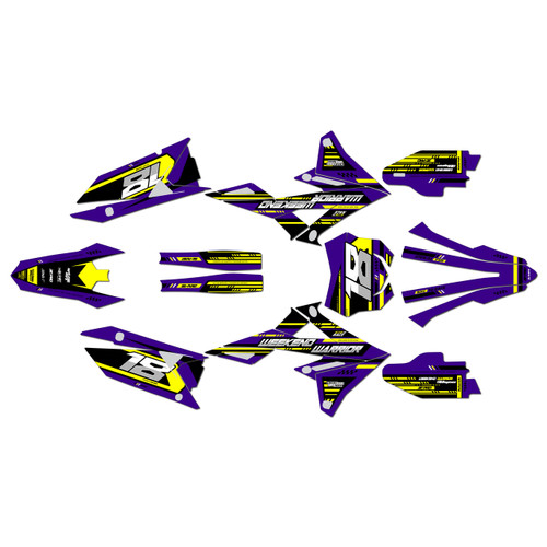 suzuki rmz250 graphics kit 2019-2026 warrior series purple