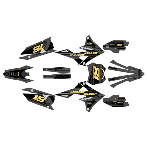 suzuki rmz250 graphics kit 2019-2026 warrior series gold