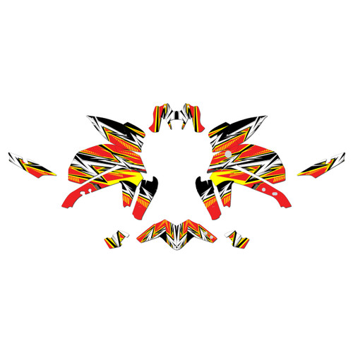 yamaha mt09 graphics kit 2021-2023 shred series yellow