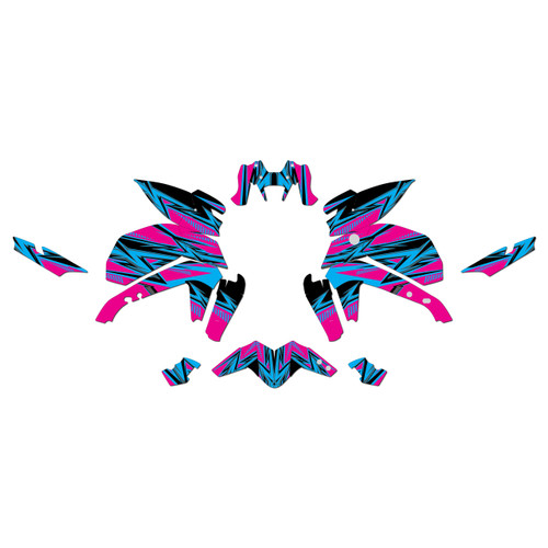 yamaha mt09 graphics kit 2021-2023 shred series magenta