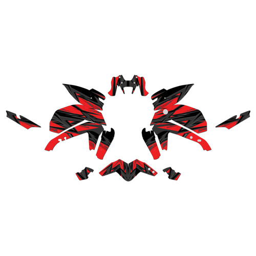 yamaha mt09 graphics kit 2021-2023 shred series red-shift