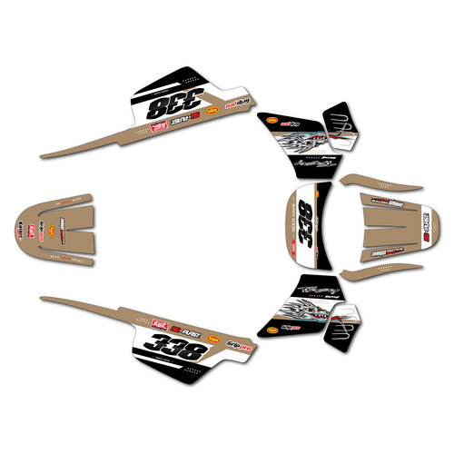 yamaha pw50 graphics kit all years blitz series tan