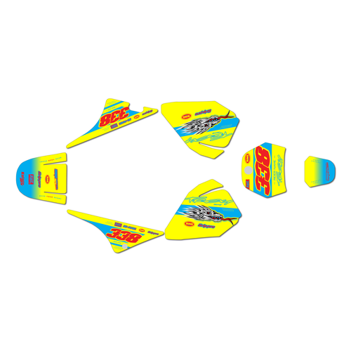yamaha pw80 graphics kit all years blitz series yellow