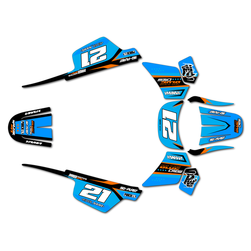 yamaha pw50 graphics kit all years crew series cyan