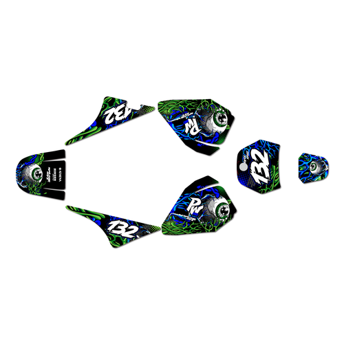 yamaha pw80 graphics kit all years core series blue