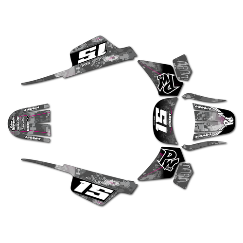 yamaha pw50 graphics kit all years cyberware series magenta