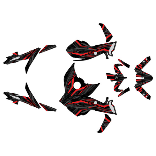 yamaha mt09 graphics kit 2017-2020 prime series red