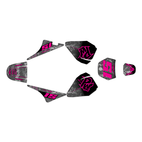 yamaha pw80 graphics kit all years cyberware series magenta