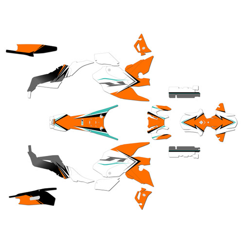 yamaha fz07 graphics kit 2021-2024 razor series orange