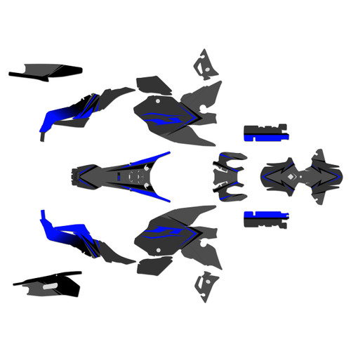 yamaha fz07 graphics kit 2021-2024 razor series blue