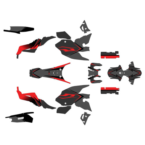 yamaha fz07 graphics kit 2021-2024 razor series red