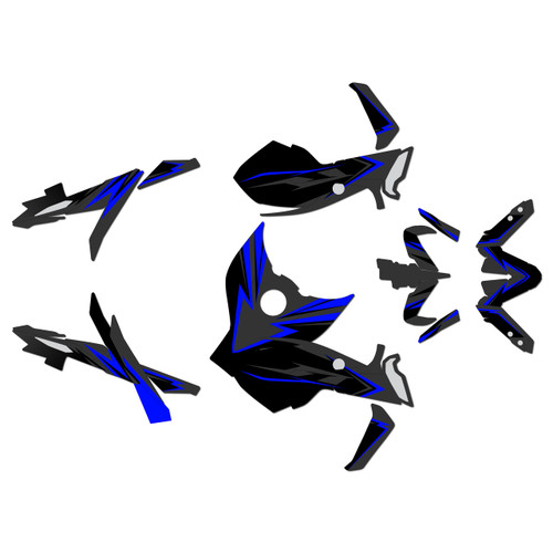 yamaha mt09 graphics kit 2017-2020 razor series blue-shift