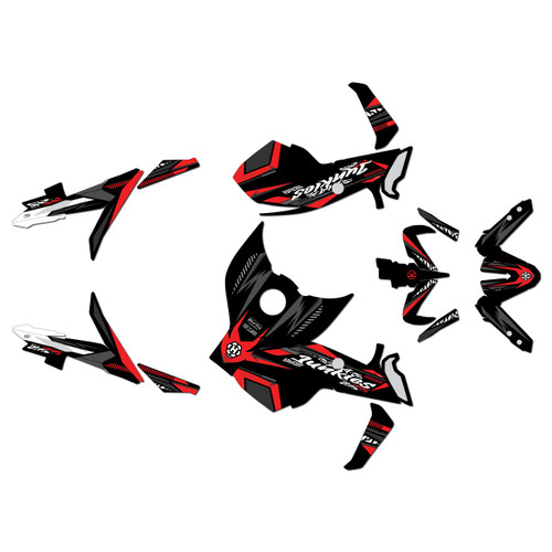 yamaha mt09 graphics kit 2017-2020 rugged series red