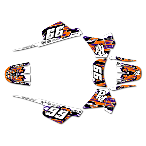 yamaha pw50 graphics kit all years incision series purple