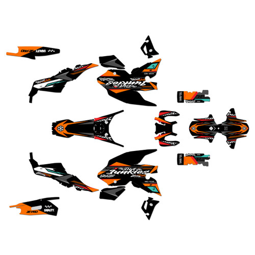 yamaha fz07 graphics kit 2021-2024 rugged series orange