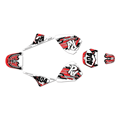 yamaha pw80 graphics kit all years incision series red
