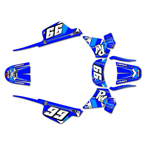 yamaha pw50 graphics kit all years klutch series blue