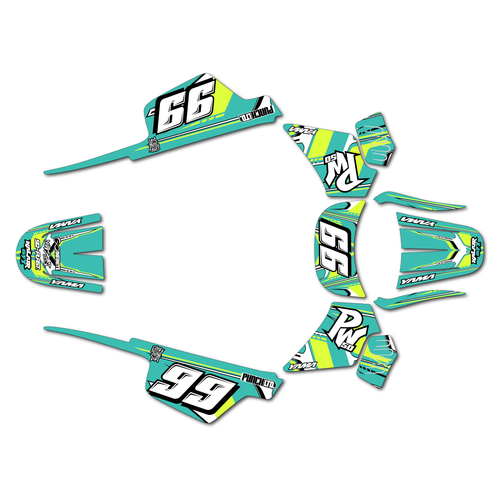 yamaha pw50 graphics kit all years klutch series teal