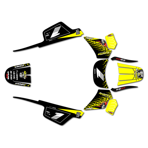 yamaha pw50 graphics kit all years lancaster series yellow