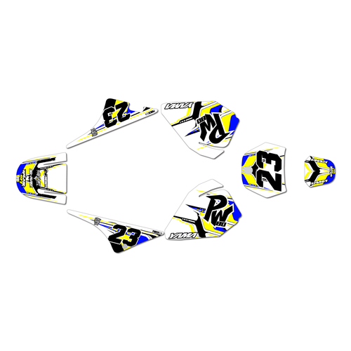 yamaha pw80 graphics kit all years klutch series yellow