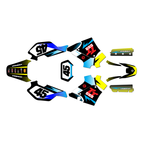 yamaha tt600e graphics kit 1994-1997 division series yellow