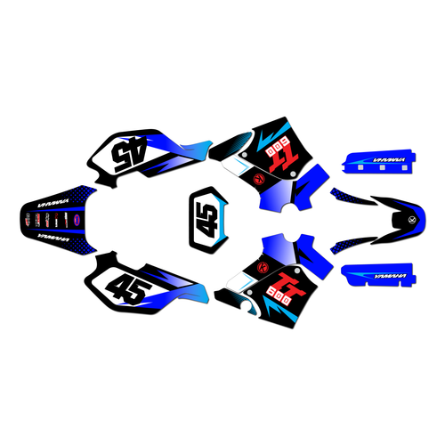 yamaha tt600e graphics kit 1994-1997 division series blue