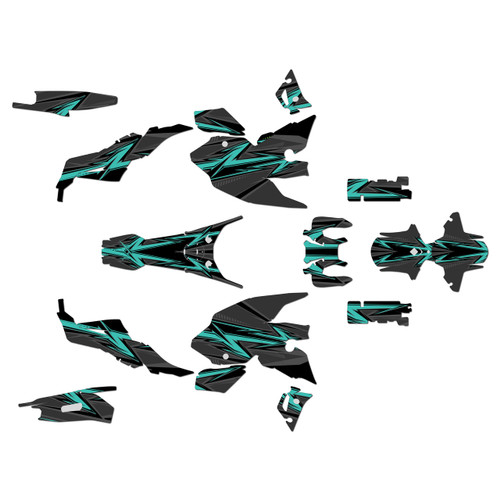 yamaha fz07 graphics kit 2021-2024 shred series teal