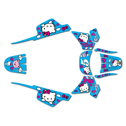 yamaha pw50 graphics kit all years meow series cyan