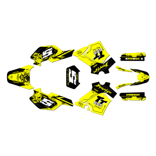 yamaha tt600e graphics kit 1994-1997 night-city series yellow