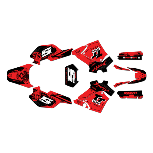 yamaha tt600e graphics kit 1994-1997 night-city series red