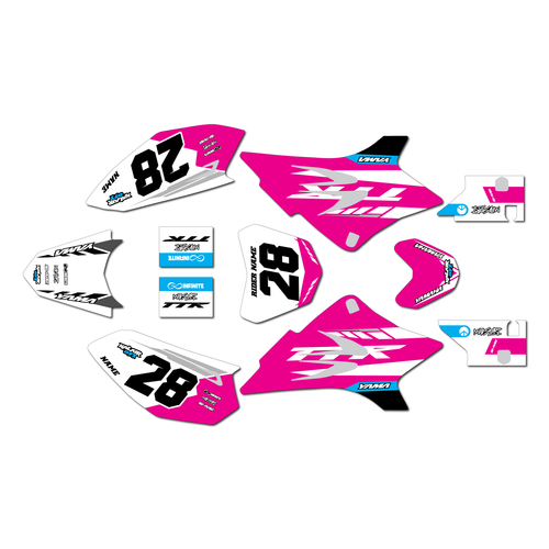 yamaha ttr50 graphics kit all years factory series magenta