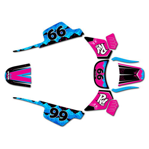 yamaha pw50 graphics kit all years peace series magenta