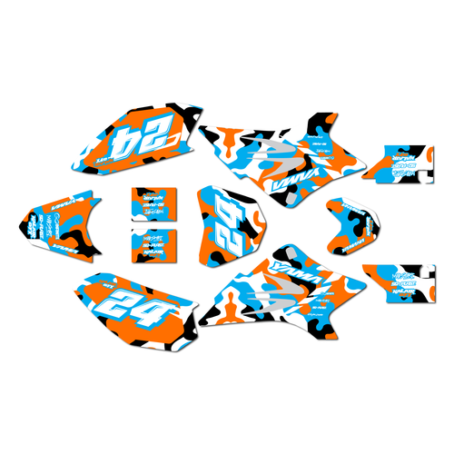 yamaha ttr50 graphics kit all years invasion series orange