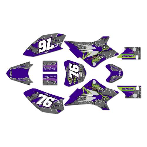 yamaha ttr50 graphics kit all years lunatic series purple